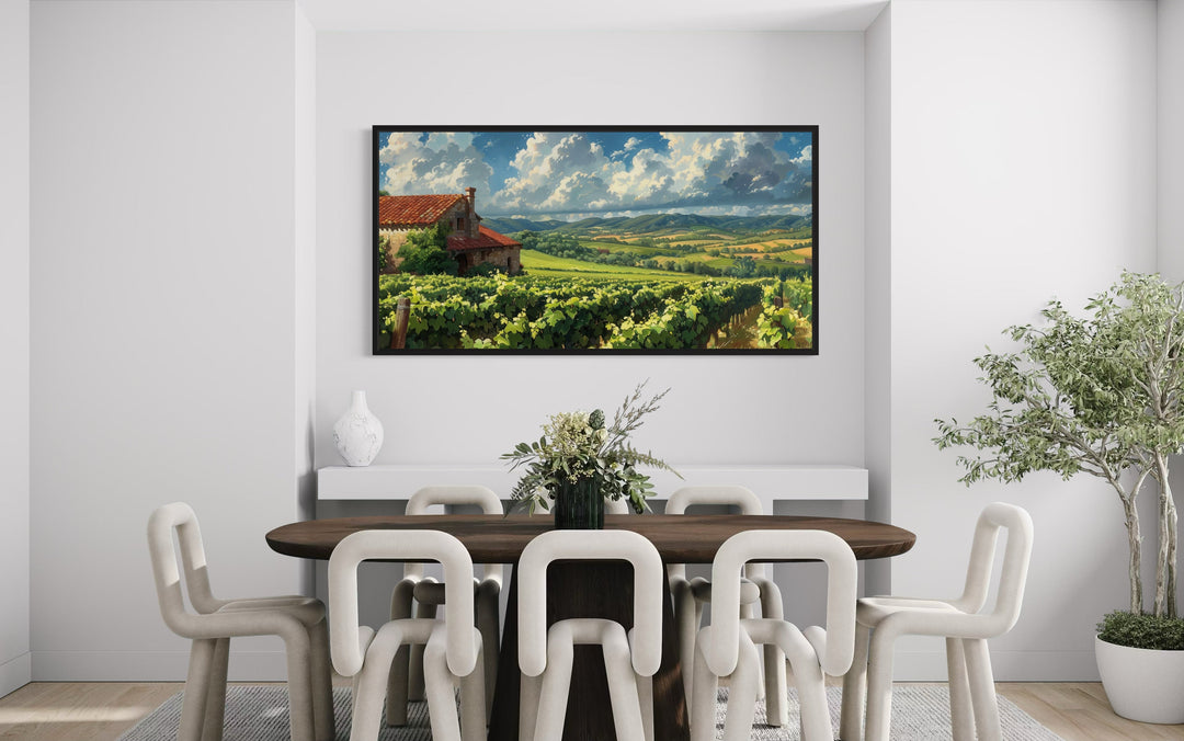 Vineyards in Bordeaux France Framed Canvas Wall Art