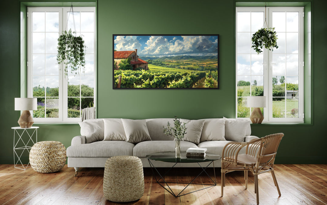 Vineyards in Bordeaux France Framed Canvas Wall Art