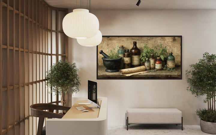 Vintage Apothecary Medicinal Herbs Canvas Wall Art