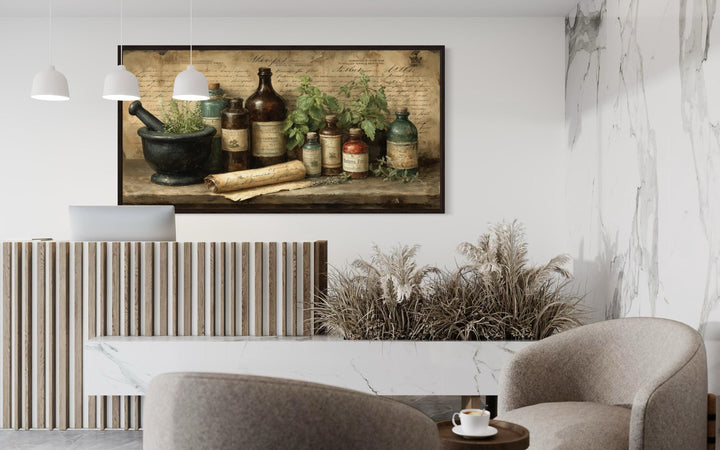 Vintage Apothecary Medicinal Herbs Canvas Wall Art