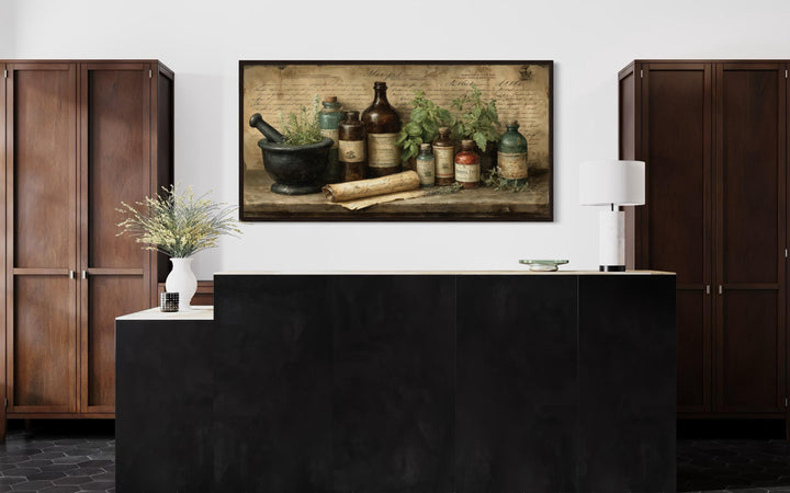 Vintage Apothecary Medicinal Herbs Canvas Wall Art