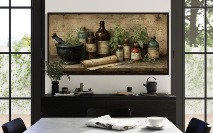 Vintage Apothecary Medicinal Herbs Canvas Wall Art