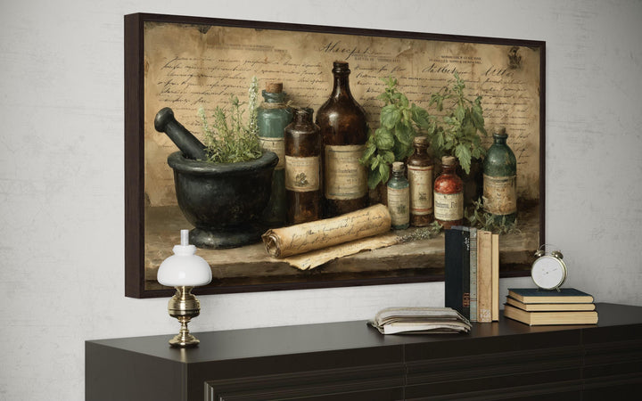 Vintage Apothecary Medicinal Herbs Canvas Wall Art