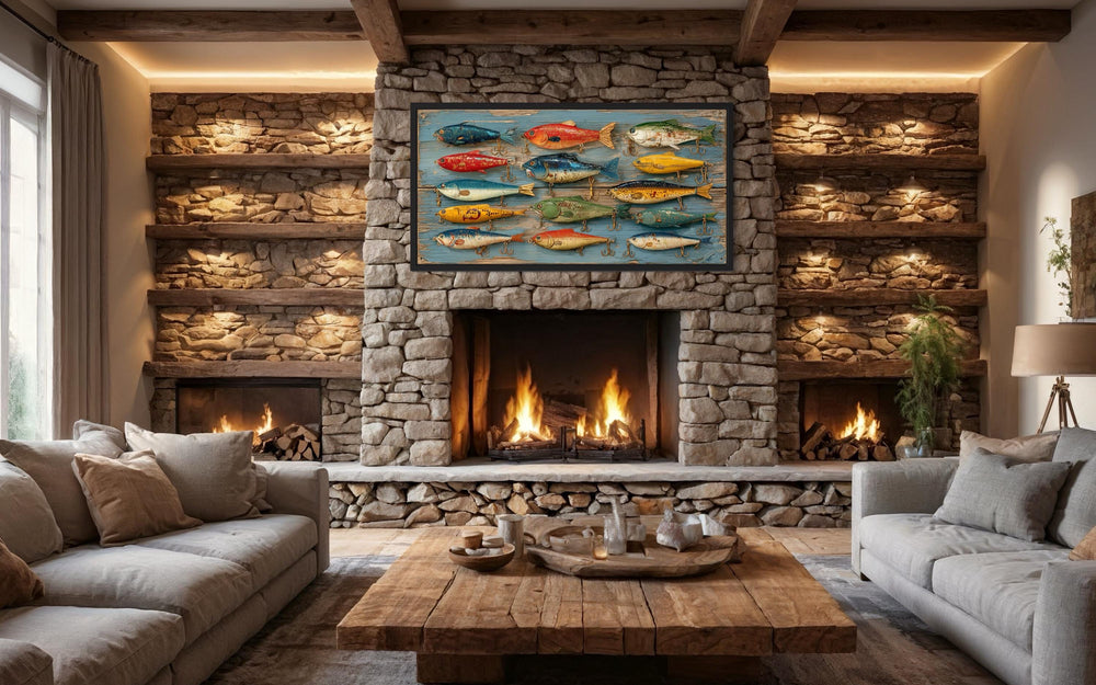 Vintage Fishing Lures Canvas Wall Art