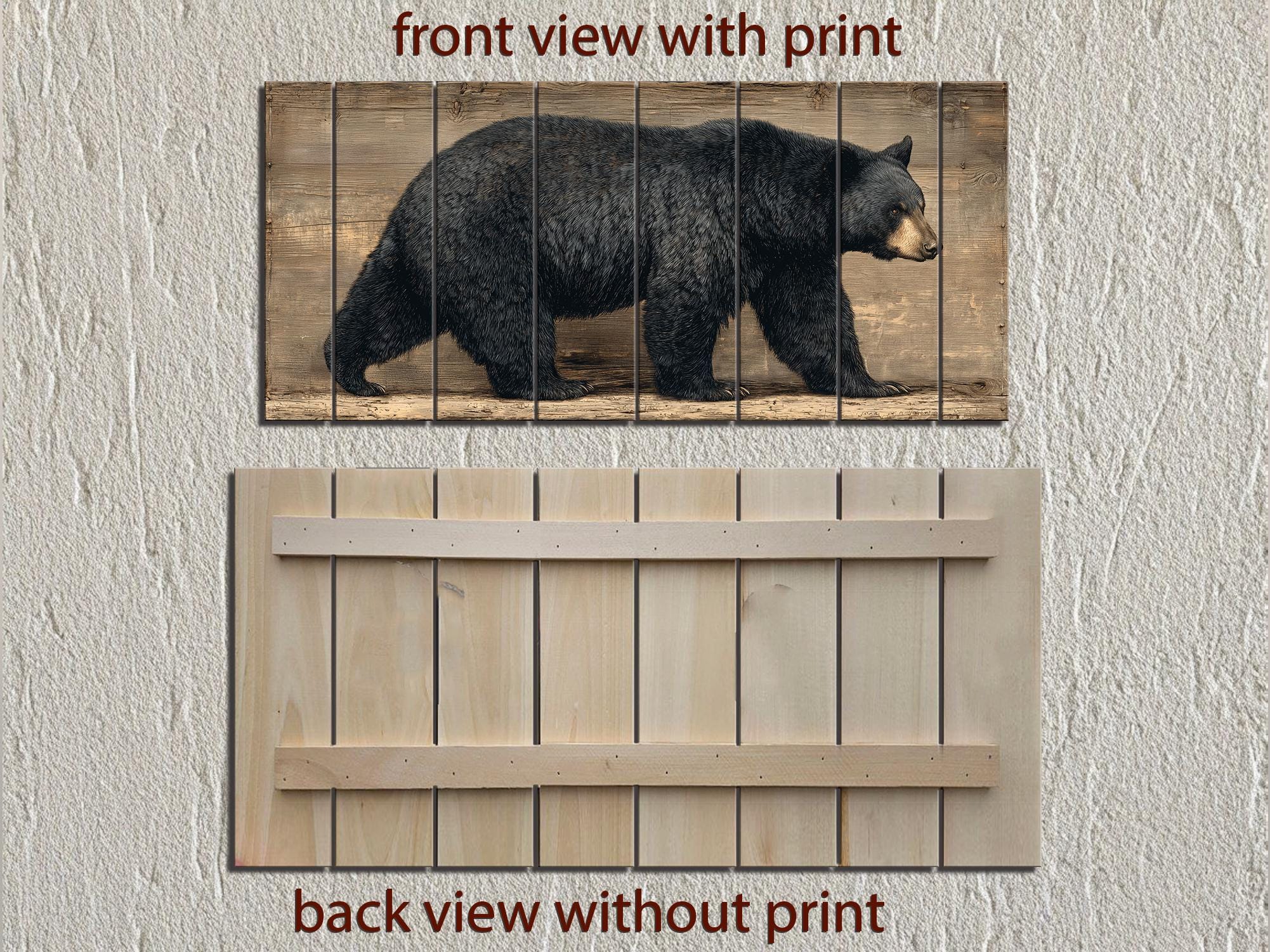 Bear Wall Art For Cabin Decor | Grizzly, Black Bear, Cubs – Wall