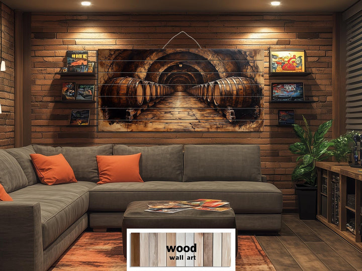 Whiskey Cellar Real Distressed Wall Art For Man Cave Or Bar Decor