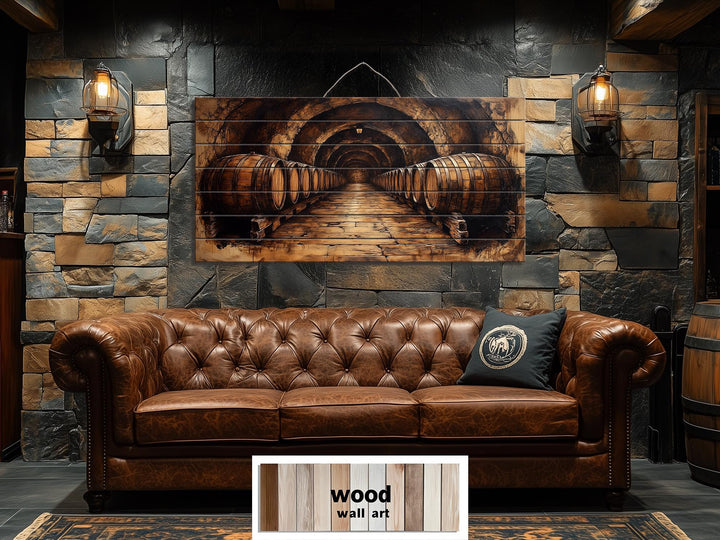 Whiskey Cellar Real Distressed Wall Art For Man Cave Or Bar Decor