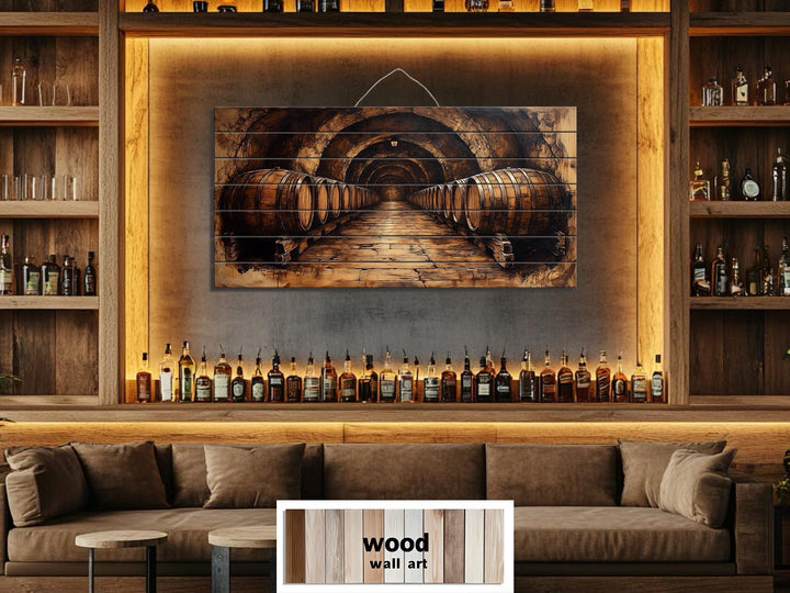 Whiskey Cellar Real Distressed Wall Art For Man Cave Or Bar Decor