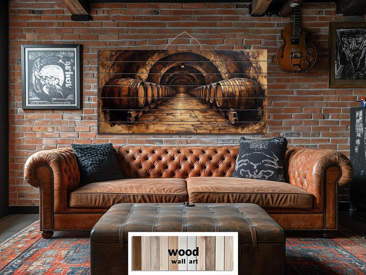 Whiskey Cellar Real Distressed Wall Art For Man Cave Or Bar Decor