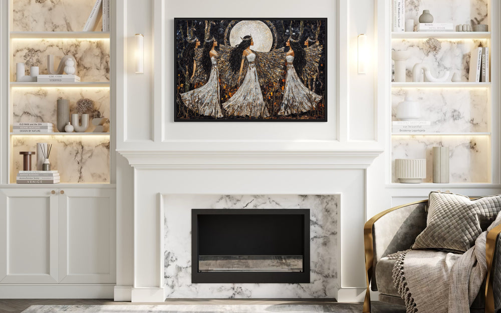 Wiccan Goddesses Witchy Divine Energy Framed Canvas Wall Art