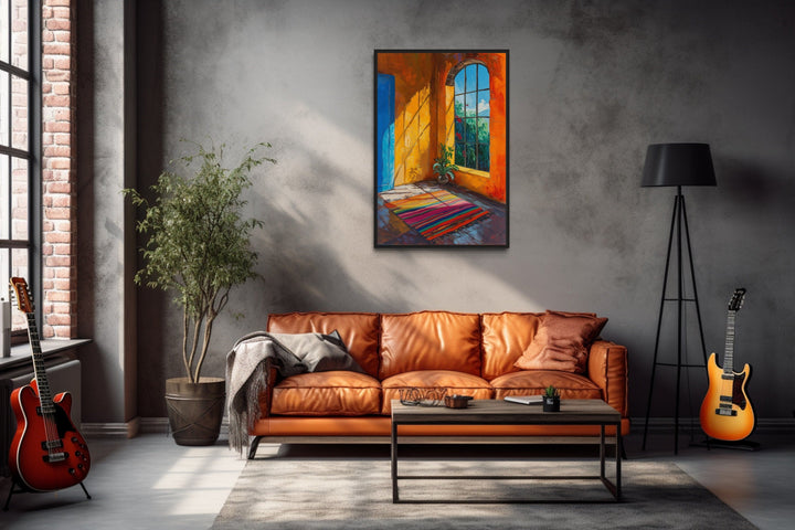 Window in Mexican House Colorful Wall Decor