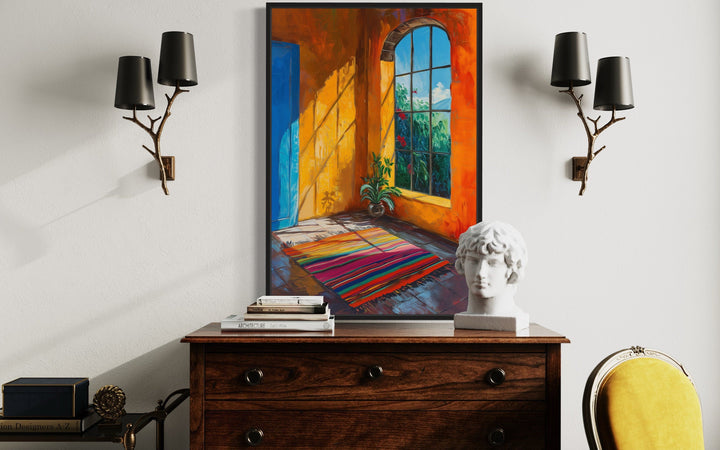 Window in Mexican House Colorful Wall Decor