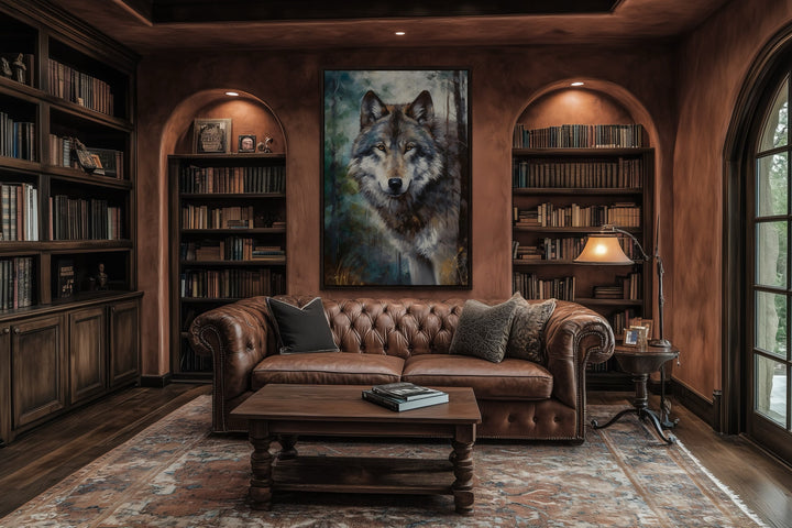 Wolf Pop Art Painting Framed Canvas Wall Art