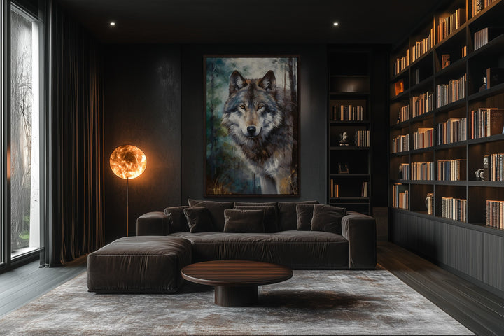 Wolf Pop Art Painting Framed Canvas Wall Art