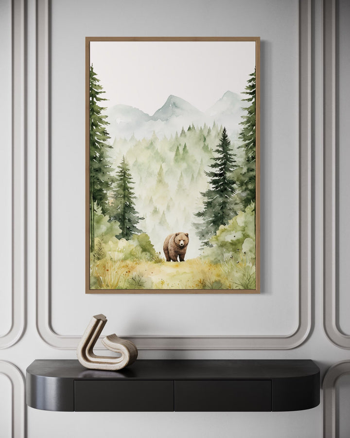 Woodland Animals Fox Bear And Wolf In The Forest Nursery Wall Art