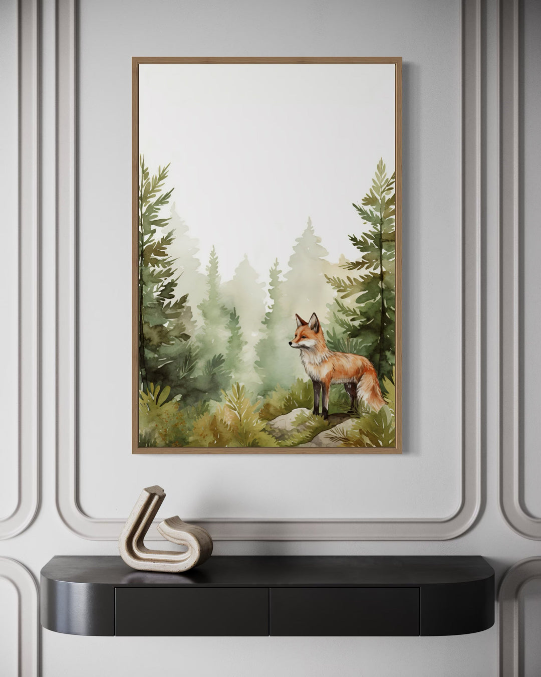 Woodland Animals Fox Bear And Wolf In The Forest Nursery Wall Art