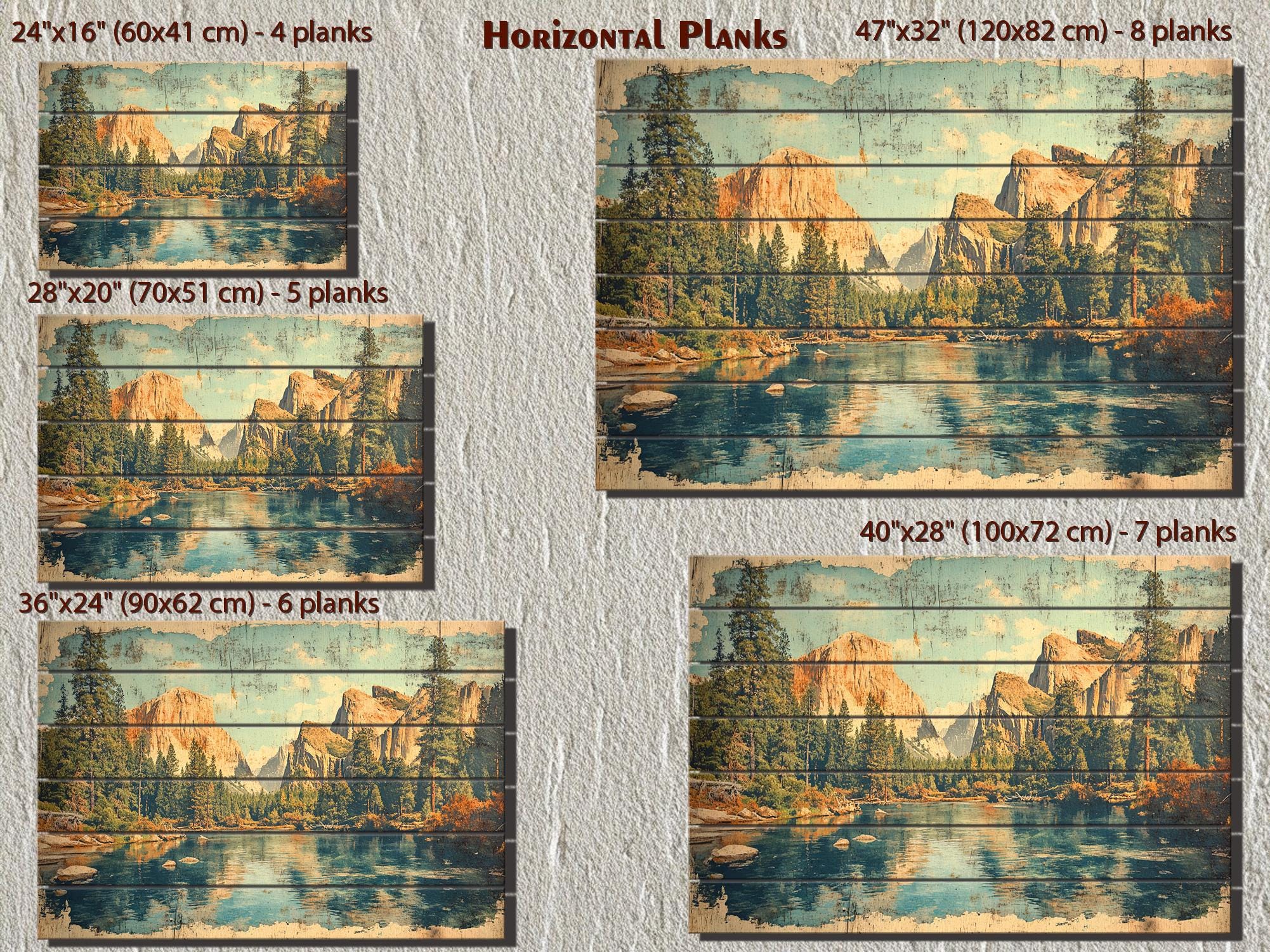 Yosemite National Park Wood Sign Wall Art | Rustic Nature Decor