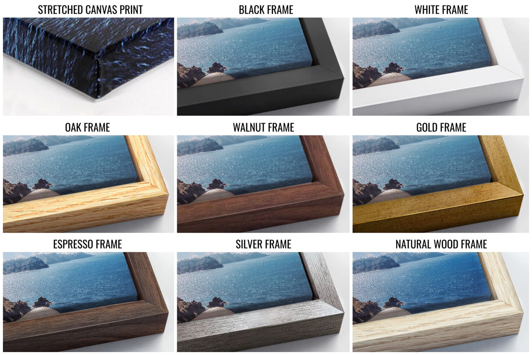 You Me And The Sea Square Canvas Wall Art