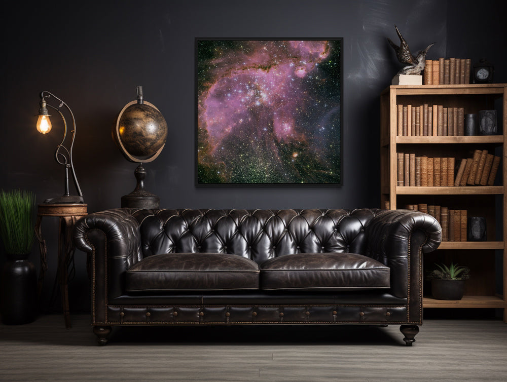 Young Stars Sculpt Gas Hubble Telescope Photograph Framed Canvas Wall Art in man cave