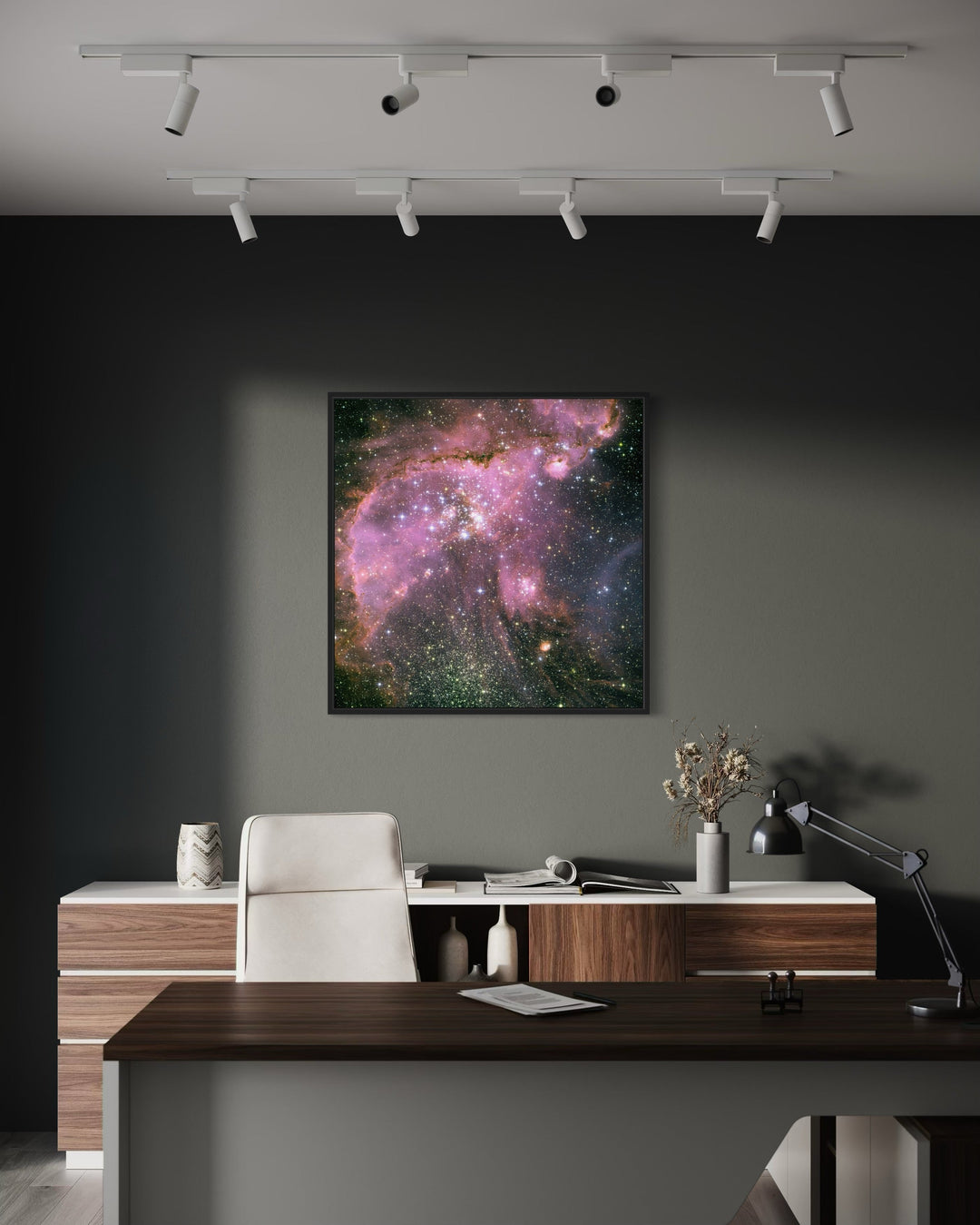 Young Stars Sculpt Gas Hubble Telescope Photograph Framed Canvas Wall Art