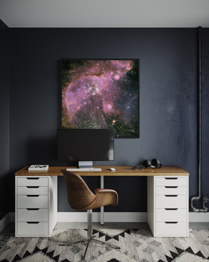 Young Stars Sculpt Gas Hubble Telescope Photograph Framed Canvas Wall Art