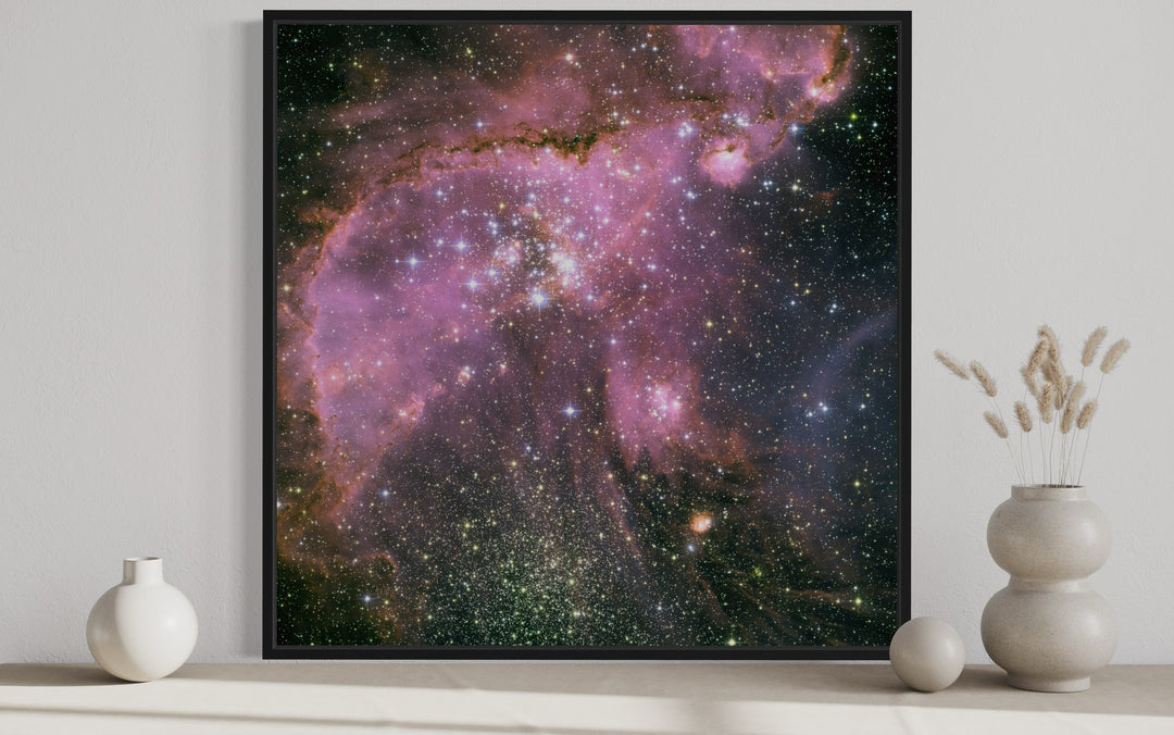 Young Stars Sculpt Gas Hubble Telescope Photograph Framed Canvas Wall Art