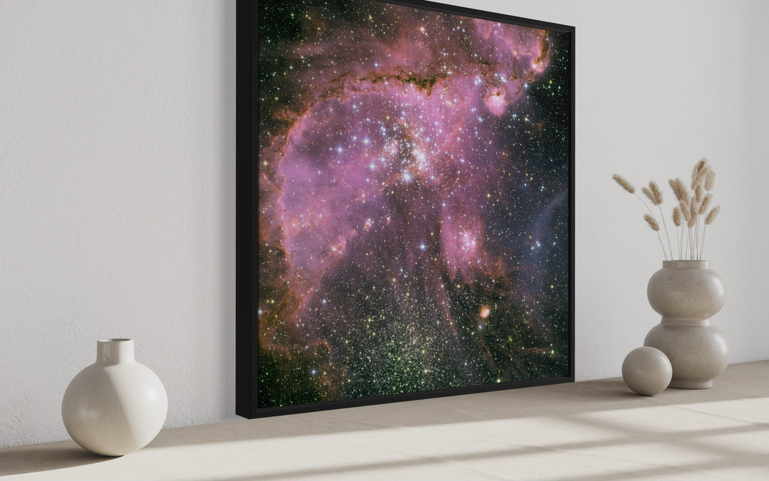 Young Stars Sculpt Gas Hubble Telescope Photograph Framed Canvas Wall Art