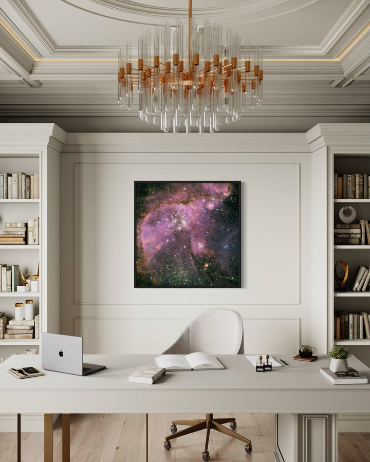 Young Stars Sculpt Gas Hubble Telescope Photograph Framed Canvas Wall Art