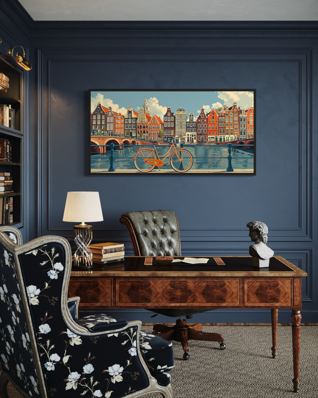 Amsterdam Canal And Bicycle Canvas Wall Art