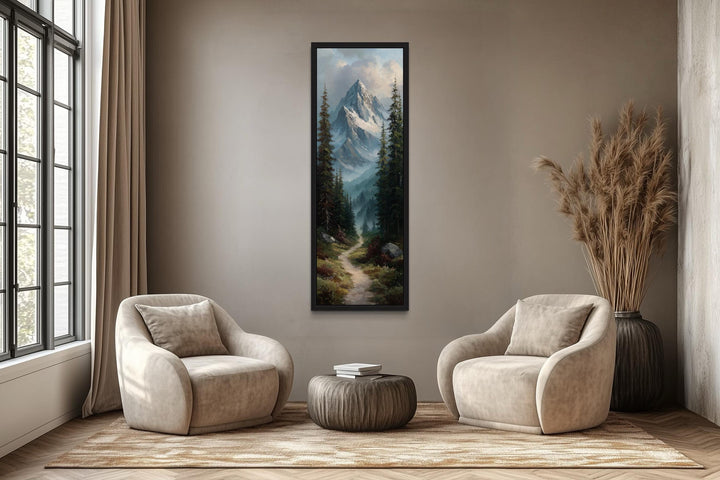 Vertical Narrow Mountain Wall Art
