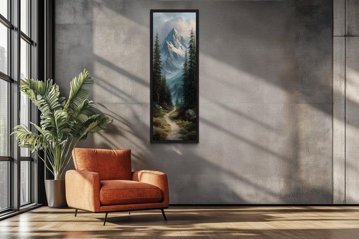 Vertical Narrow Mountain Wall Art