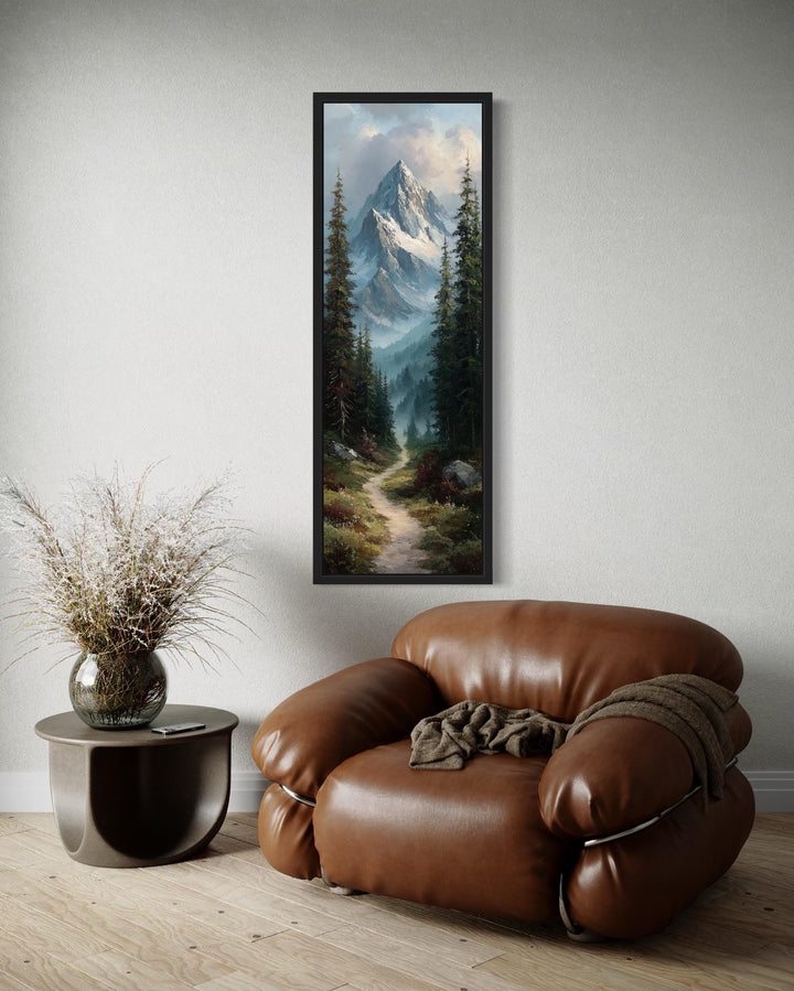 Vertical Narrow Mountain Wall Art