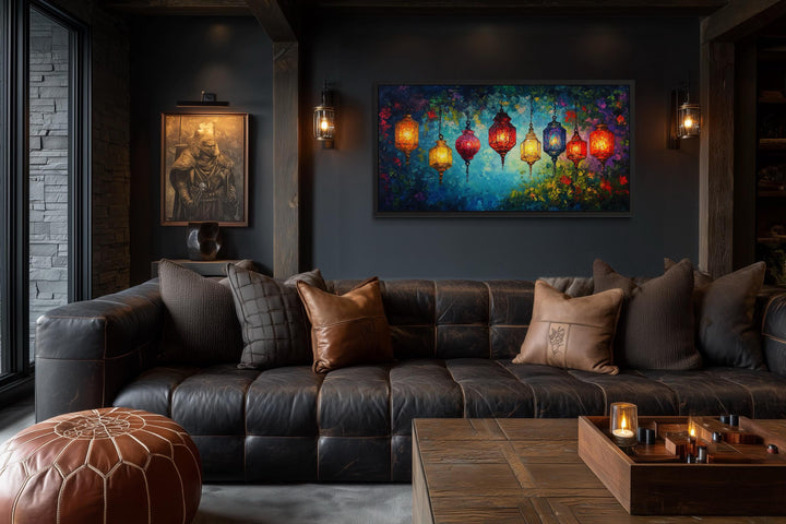 Colorful Lanterns Canvas Wall Art