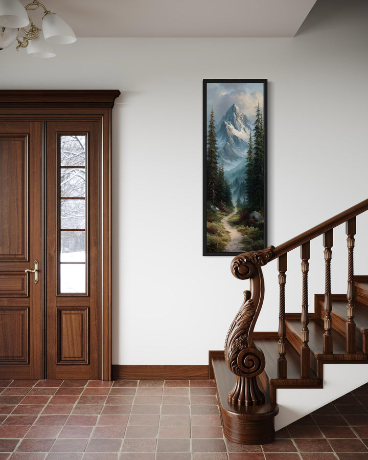 Vertical Narrow Mountain Wall Art