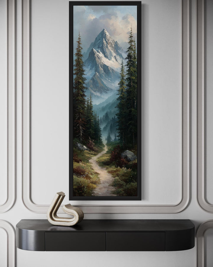 Vertical Narrow Mountain Wall Art