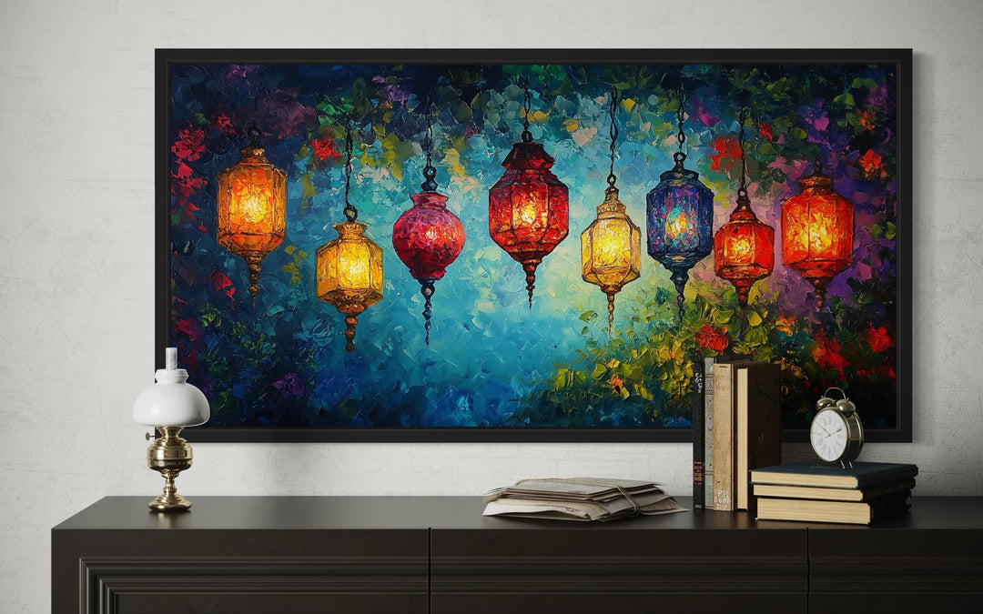 Colorful Lanterns Canvas Wall Art