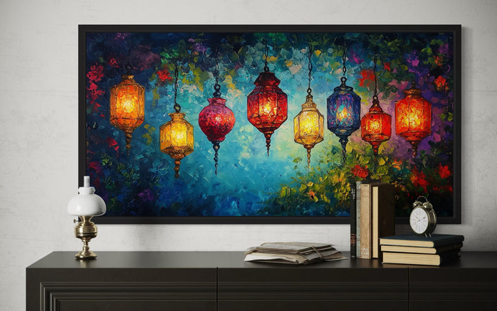 Colorful Lanterns Canvas Wall Art