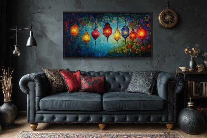 Colorful Lanterns Canvas Wall Art