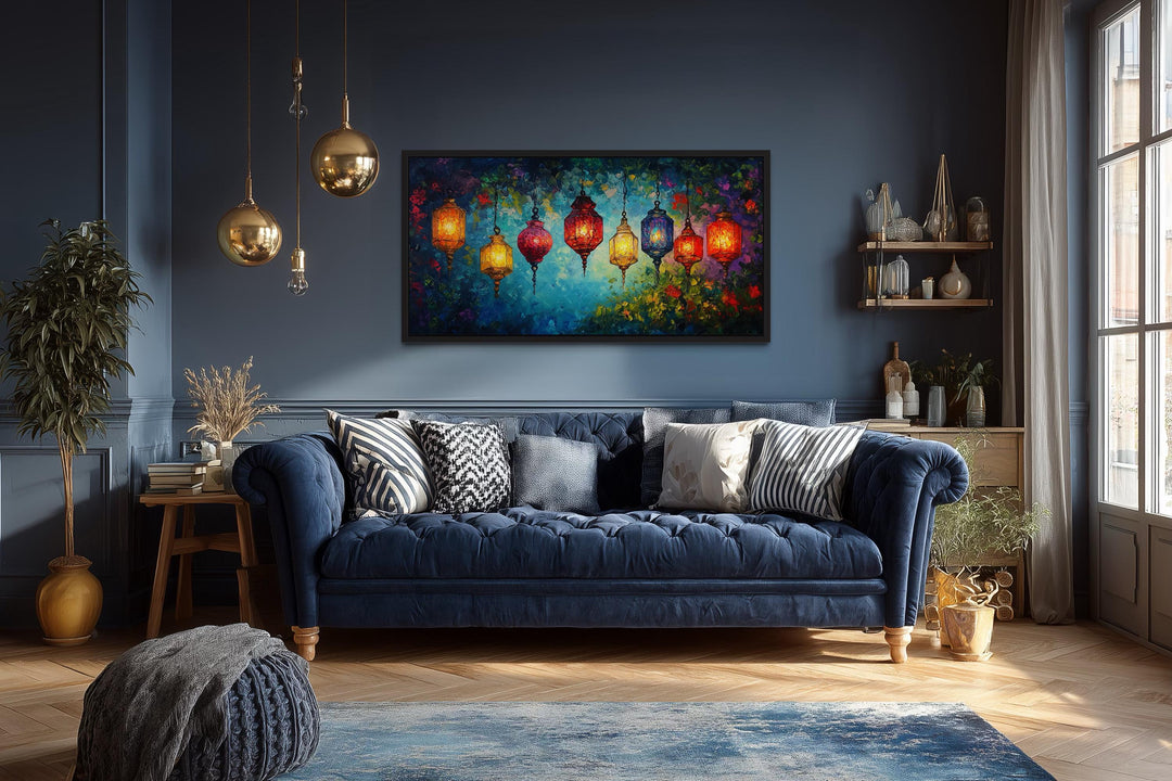 Colorful Lanterns Canvas Wall Art