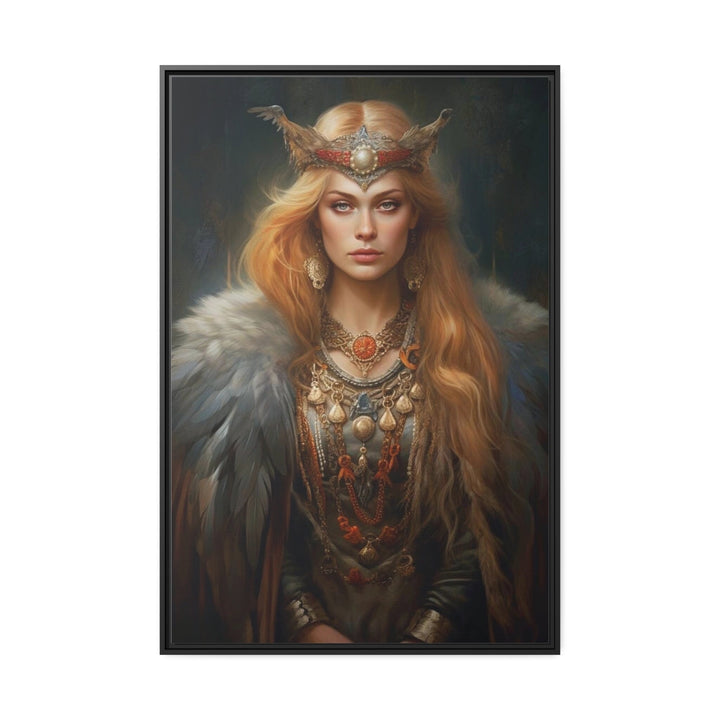 Freya Norse Goddess Framed Canvas Wall Art close up