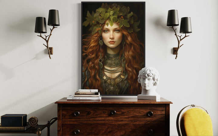 Brigid Celtic Goddess Framed Canvas Wall Art