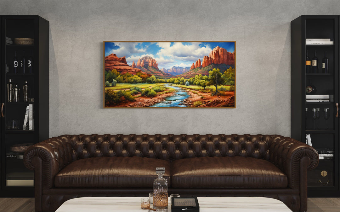 Sedona Arizona Red Rock State Park Southwestern Framed Canvas Wall Art