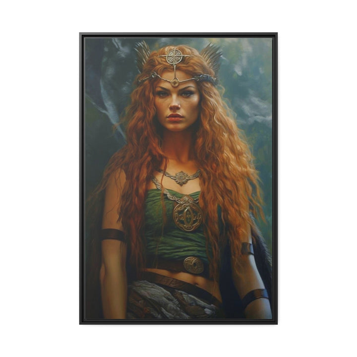 Macha Goddess Framed Canvas Wall Art close up