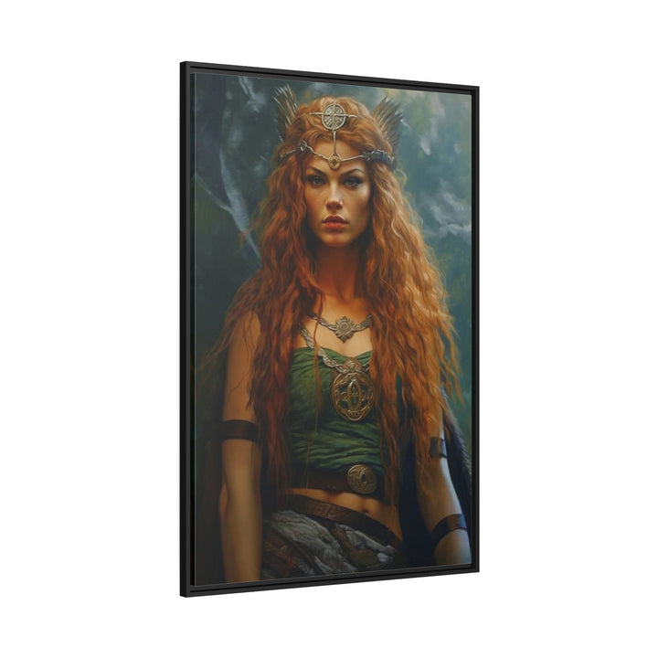 Macha Goddess Framed Canvas Wall Art side view