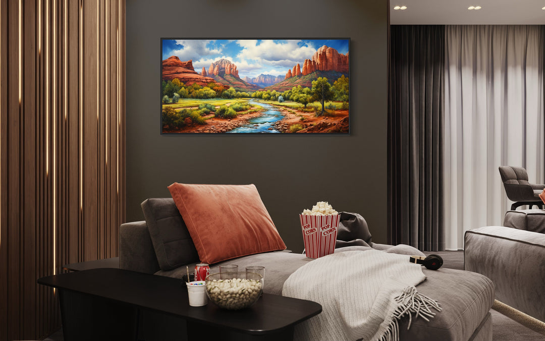 Sedona Arizona Red Rock State Park Southwestern Framed Canvas Wall Art