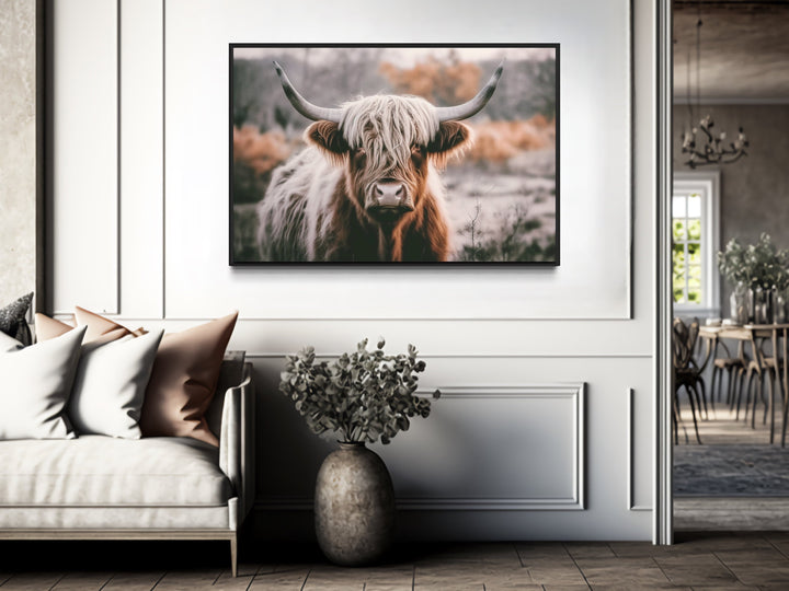 Sepia Highland Cow Photography Wall Art