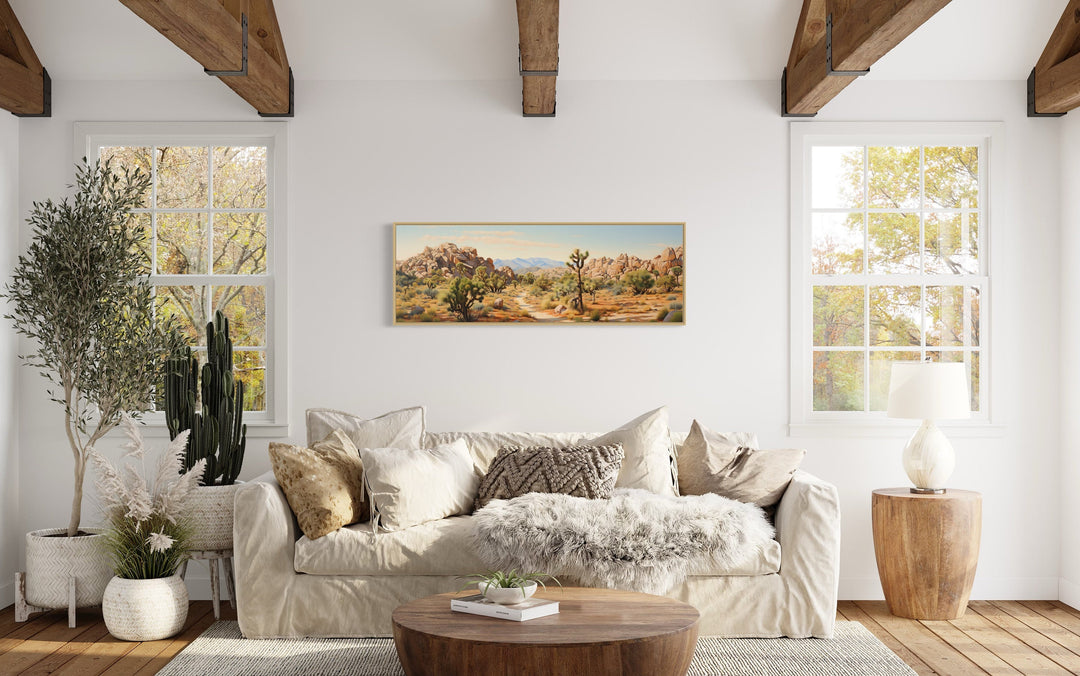 Joshua Tree National Park Horizontal Canvas Wall Art in living room