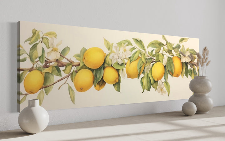 Vintage Lemon Tree Panoramic Wall Art side view