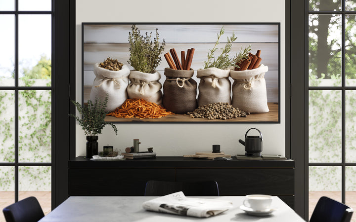 Spices And Herbs Farmhouse Kitchen Wall Art