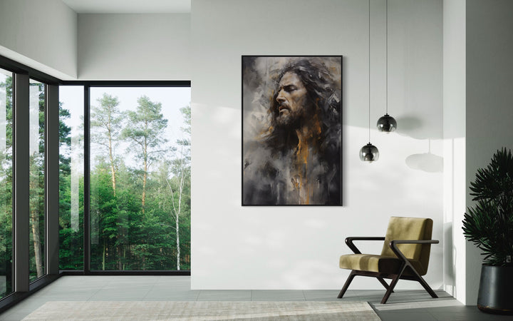 Jesus Christ Abstract Modern Christian Wall Art in modern home